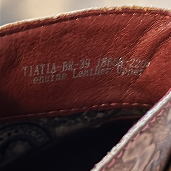 L’artitse By Spring Step Tiatia Leather Buckle Booties Brown Sz 39EU/8.5US NWOT - Picture 6 of 7